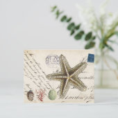 briefkaart van zeesterkreeften en zeeschildpadden (Staand voorkant)