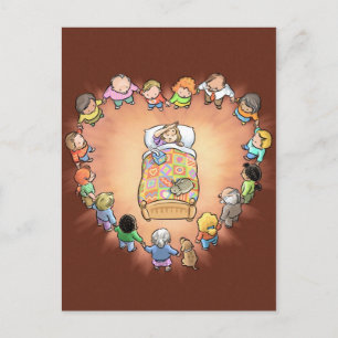 Briefkaart van zieke mam