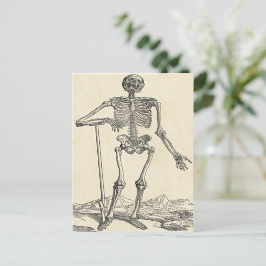 Briefkaart van zijn eigen grave (Staand voorkant)