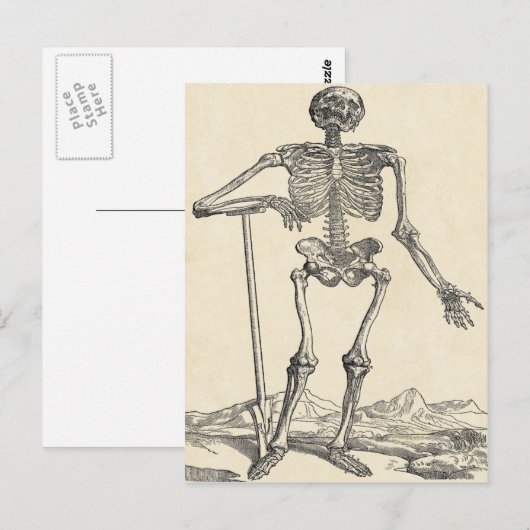 Briefkaart van zijn eigen grave (Voorkant / Achterkant)