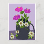 Briefkaart van zink- en passiesbloemen (Voorkant)
