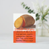briefkaart van zoete aardappelen (Staand voorkant)