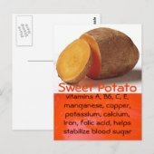 briefkaart van zoete aardappelen (Voorkant / Achterkant)