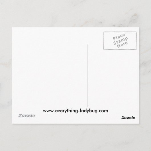 Briefkaart van zoete Ladybug (Achterkant)