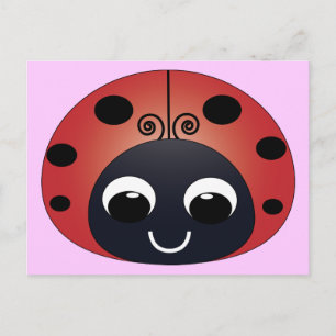 Briefkaart van zoete Ladybug