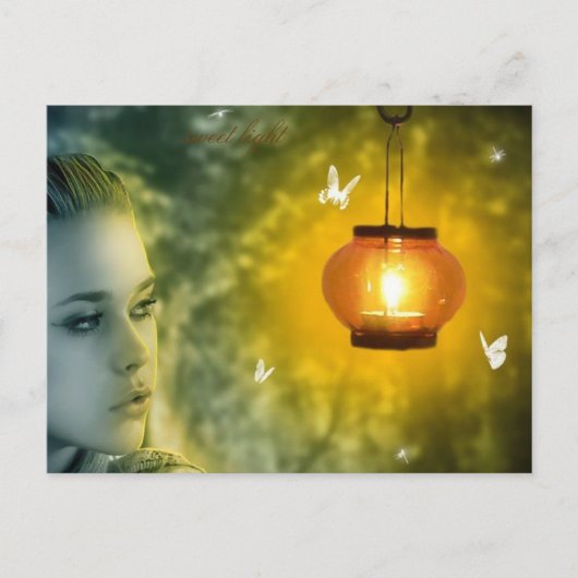 Briefkaart van zoete lichte vlinders (Voorkant)