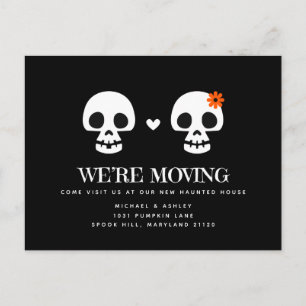 Briefkaart van zoete Skulls Moving Announcement