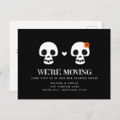 Briefkaart van zoete Skulls Moving Announcement (Voorkant / Achterkant)