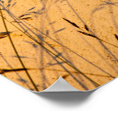 Briefkaart van zomergrassen en schaduwen poster (Hoek)