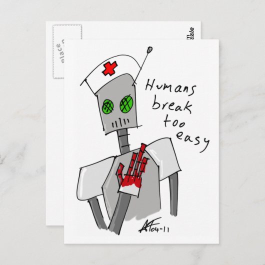 Briefkaart van Zurse Robot (Voorkant / Achterkant)