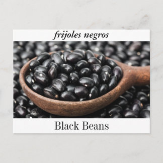 Briefkaart van zwarte bonen, of "Frijoles Negros."