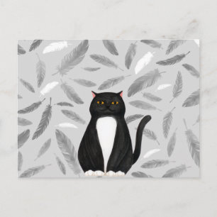 Briefkaart van zwarte katten