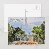 Briefkaart Vander Veer Park (Davenport, Iowa) (Voorkant / Achterkant)