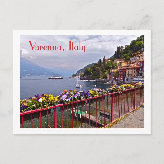 briefkaart/VARENNA, ITALIË/MET BLOEMEN BEDEKTE PRO Briefkaart (Voorkant)