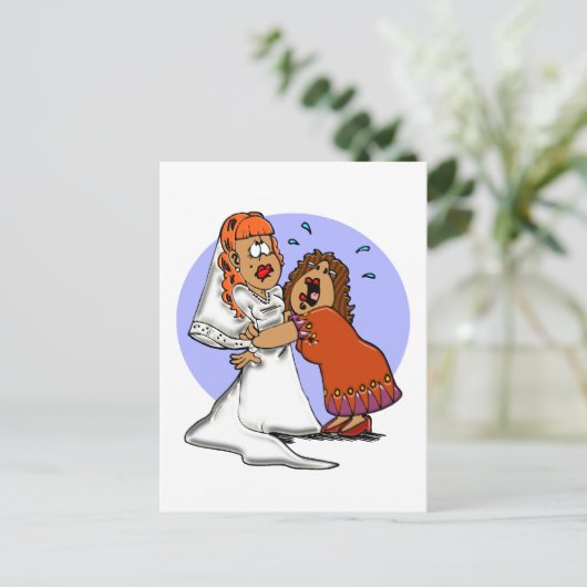 Briefkaart: vasthouden aan briefkaart (Staand voorkant)