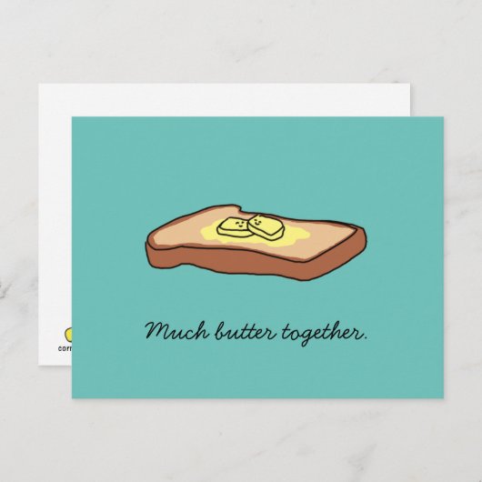 briefkaart "veel boter bij elkaar" (Voorkant / Achterkant)