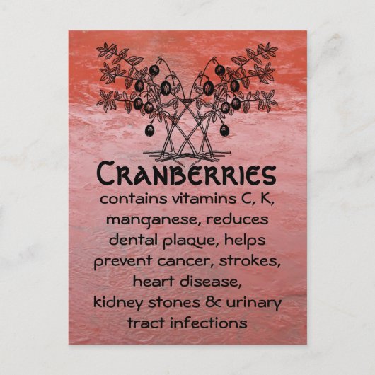 briefkaart veenbessen (Voorkant)