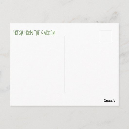 Briefkaart Veggie Photography (Achterkant)