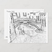 Briefkaart Venetië-Taxi (Voorkant / Achterkant)