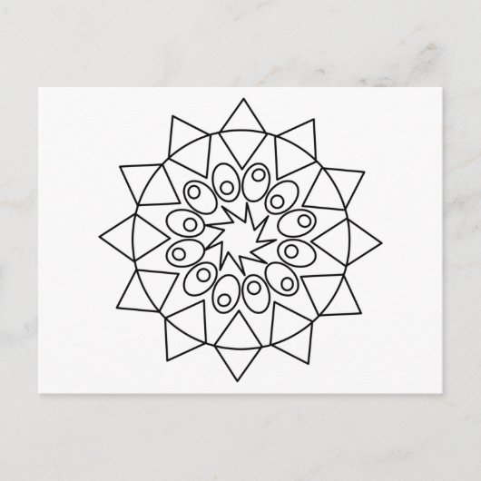 Briefkaart - Verander Mandala in kleur (Voorkant)