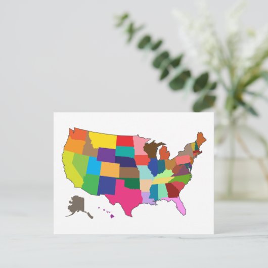 Briefkaart Verenigde Staten van Amerika (Staand voorkant)