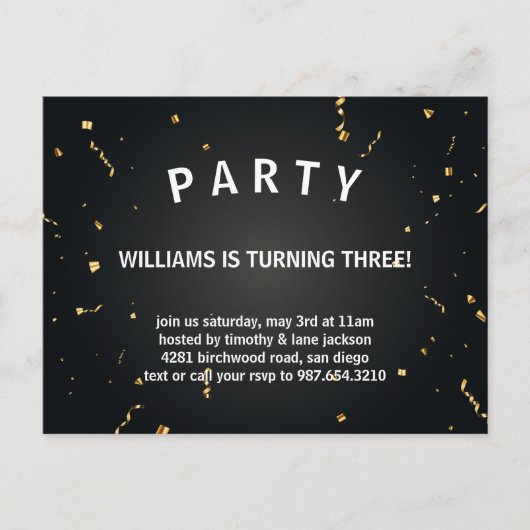 Briefkaart verjaardagsfeestje (Voorkant)