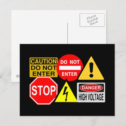 Briefkaart verkeersborden (Voorkant / Achterkant)