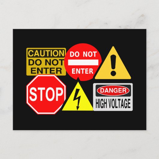 Briefkaart verkeersborden (Voorkant)