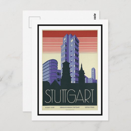 Briefkaart - Verkehrsverein Stuttgart (Voorkant / Achterkant)