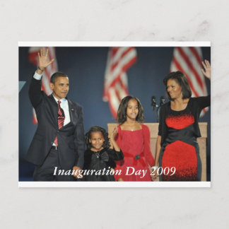 briefkaart verkiezingsnacht obama & Family