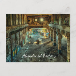 Briefkaart verlaten fabrieksafval