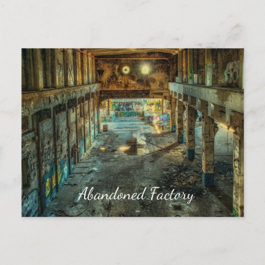 Briefkaart verlaten fabrieksafval (Voorkant)