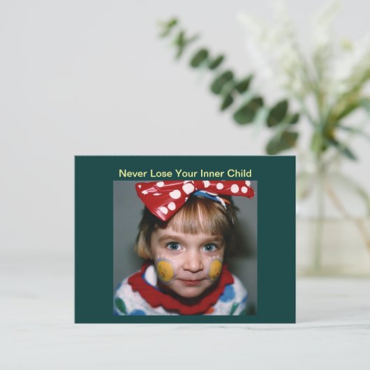 Briefkaart - Verlies nooit je innerlijke kind (Staand voorkant)