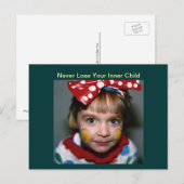 Briefkaart - Verlies nooit je innerlijke kind (Voorkant / Achterkant)
