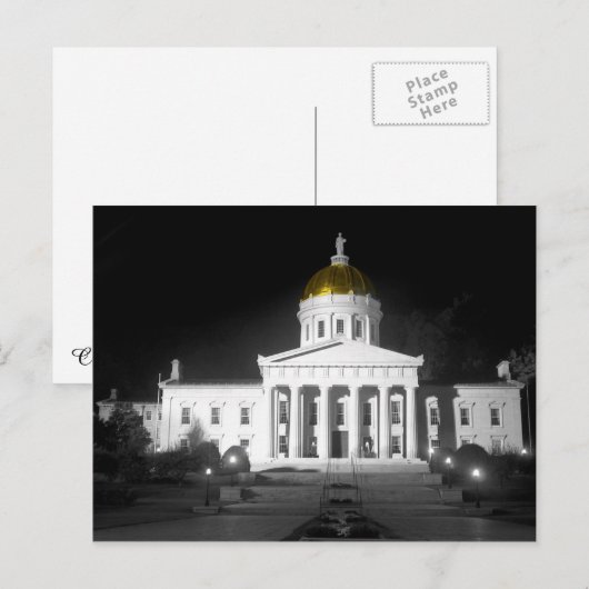Briefkaart Vermont State House (Voorkant / Achterkant)
