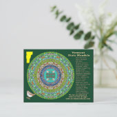 Briefkaart Vermont State Mandala (Staand voorkant)
