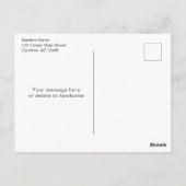 Briefkaart Verplaatsende aankondiging van verplaat (Achterkant)