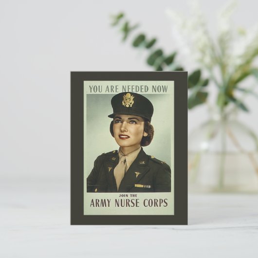 Briefkaart  verpleegkorps (Staand voorkant)