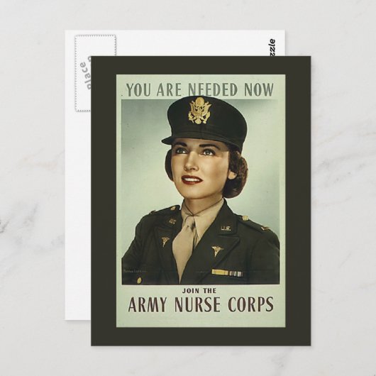 Briefkaart  verpleegkorps (Voorkant / Achterkant)
