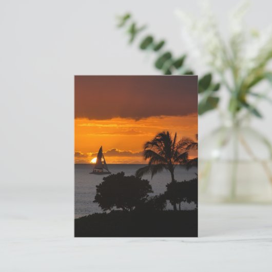 Briefkaart - Verticaal - Hawaiian Sunset (Staand voorkant)