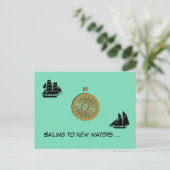 Briefkaart - Verzenden naar nieuwe wateren (Staand voorkant)