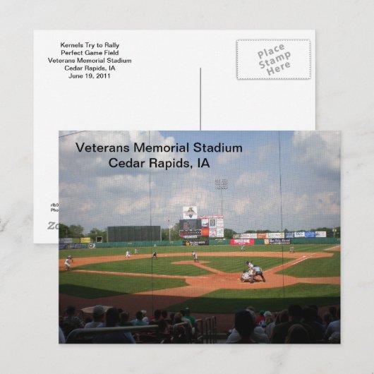 Briefkaart - Veterans Memorial Stadium - 2011-02 (Voorkant / Achterkant)