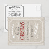 briefkaart " VICTORIAANS CHRISTMAS" (Voorkant / Achterkant)