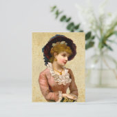 Briefkaart Victoriaans Mode (Staand voorkant)