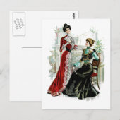  Briefkaart Victoriaans Mode (Voorkant / Achterkant)