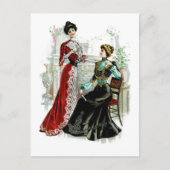  Briefkaart Victoriaans Mode (Voorkant)