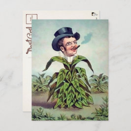 Briefkaart Victoriaans Plant Man