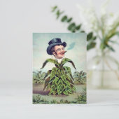 Briefkaart Victoriaans Plant Man (Staand voorkant)