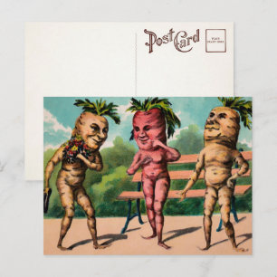 Briefkaart Victoriaans rode wortelen