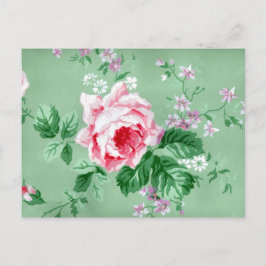 Briefkaart Victoriaans roze rozen